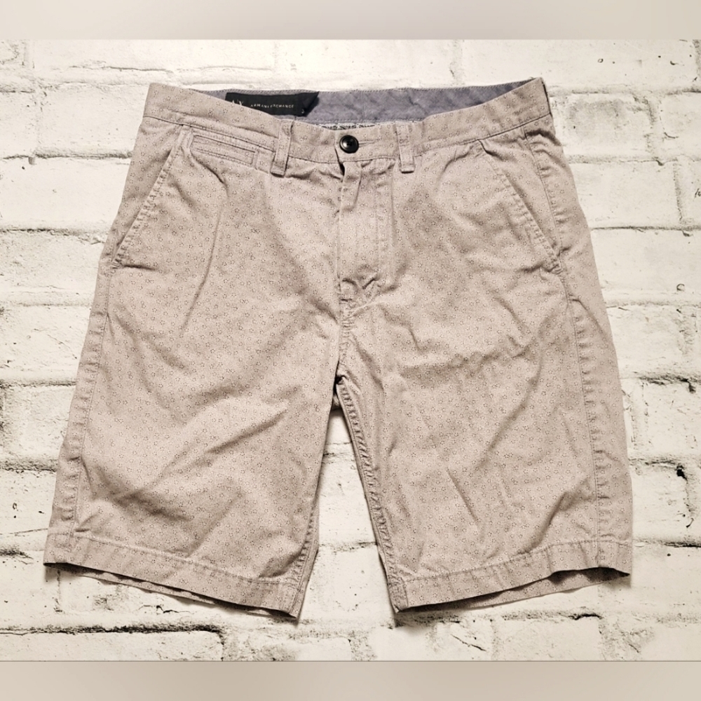 Men's Light Beige Patterned Casual Shorts